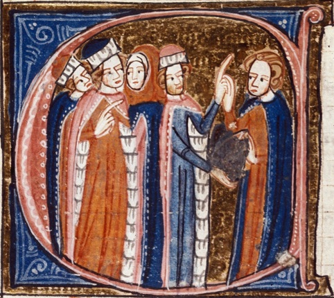 Medieval manuscript depiction of an Episcopal election.